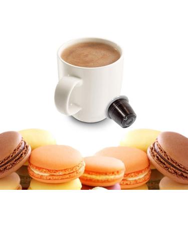 KICKKICK 50 Coffee Capsules Compatible with Nespresso Almond Macaron MADE IN ITALY Flavored Soluble Drink for Nespresso Coffee Machine