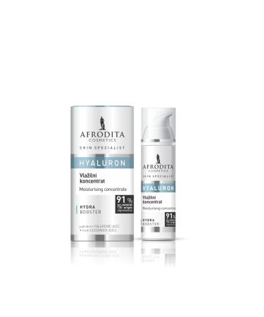 Afrodita Cosmetics SKIN SPECIALIST Hyaluron Moisturizing Concentrate 30ml for Dehydrated Skin for All Skin Types 91% Natural Ingredients 0% Paraffin Silicone & Dyes