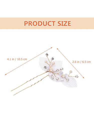 LALAFINA Rhinestone Hair Clip Hair Accessories for Bridal Hair Stick Fork Hairstyling Hair Fork Hair Jewels Wedding Hair Stick Crystal Hair Bride Silk Pearl European and American - Buy Online on GoSupps.com