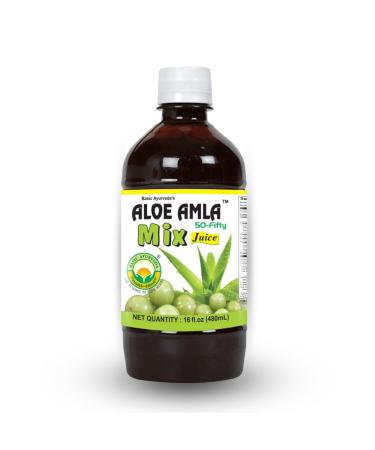 Basic Ayurveda Aloe Vera & Amla Herbal Mix Juice (Pack of 2) | 16.23 Fl Oz (480ml) | Supports Digestion Immunity & Detox | Rich in Natural Vitamin C | No Added Sugar | Gluten Free Non-GMO & Vegan - Buy Online on GoSupps.com