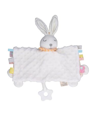Baby Bunny Security Blanket Chewable Accompany Enrich Senses Baby Teether Blanket