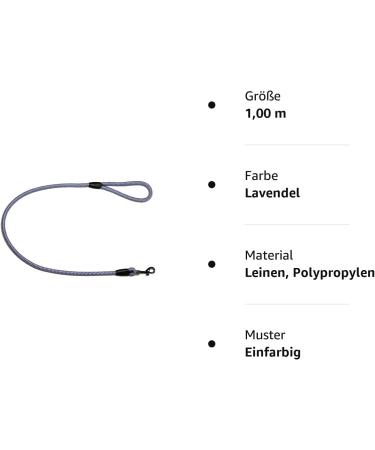 Buy Basic Rope Leash 10mm with Hand Loop - 27 Colours 7 Lengths (1.00m Lavender) - International Shipping Available - Buy Online on GoSupps.com