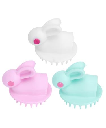 Magiclulu 6 StK Massagekamm Cleaning shampoo Bath tool Hairbrush massage head scrubber silicone body brush silicone creative massage brush pp take a bathroom child beauty tools