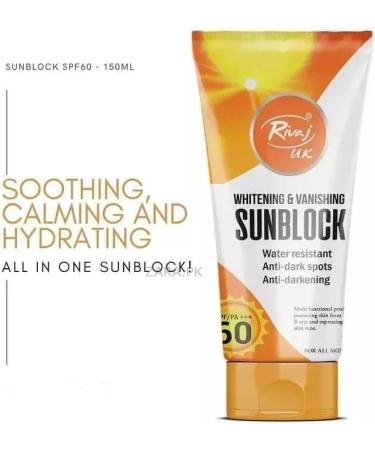 Rivaj Whitening & Vanishing SPF60 Sunblock 100ml - Buy Online on GoSupps.com
