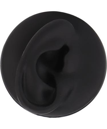 Artificial Black Left Ear Display Model | Professional Soft Teaching Tool with Round Base - Buy Online on GoSupps.com