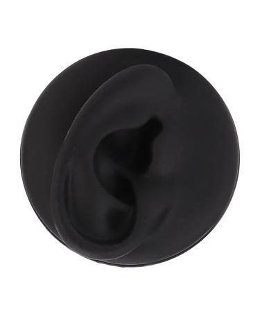 Kadimendium Simulation Ear Display Model Multi Functional Soft Teaching Tool Artificial Left Ear Model Professional Structure Black with Round Base for Wearing - Buy Online on GoSupps.com