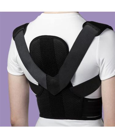 Adjustable Posture Corrector Back Waist Support Spine Brace Belt Trainer with 2 Alloy Plates Unisex(L Code) L code D