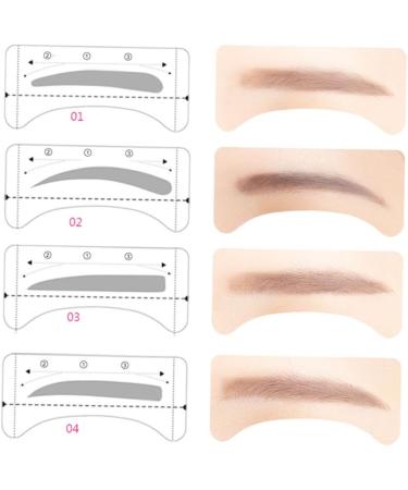 FOMIYES 12pcs 48 Eyebrow Styling Tool Eyebrow Card Eyebrow Stencils Sticker Eyebrow Trimming Eyebrow Pencil - Buy Online on GoSupps.com