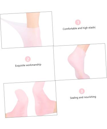 minkissy 3 Pairs Sock Exfoliating Titanium Ear Pick Beauty Care Essential Oil Silicone Gel Spa Moisturizing Cotton Gel Booties Moisturizing Heel Sleeves High Heel Cosmetic Sebs Pink Miss - Buy Online on GoSupps.com