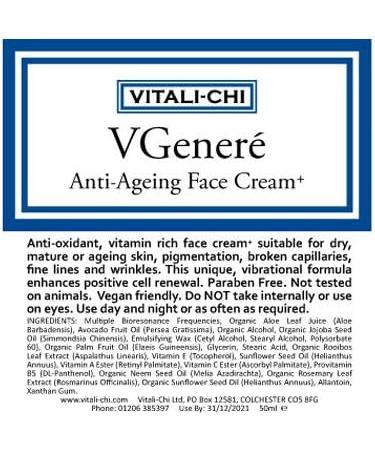 Vitali-Chi - Anti Aging Face Cream with Vitamins A E C & Pro-Vitamin B5 | for Moisturised Anti Wrinkle & Glowing skin - 50ml - Buy Online on GoSupps.com