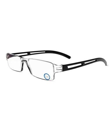 Kokobin frameworkless reading glasses visual aid with blue light filler anti blue light reading aid for women and men (black +2.5) black +2.5 dioptries