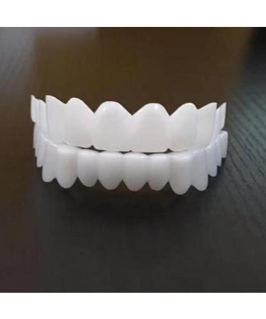 10 Set Resin Teeth Veneers - Comfortable Removable Upper Dentures | Reusable Tooth Covers - Buy Online on GoSupps.com