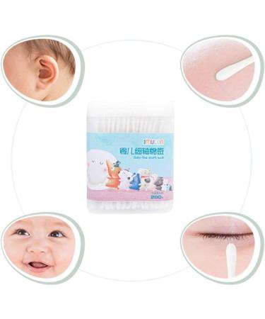 Toyandona 400pcs Baby Cotton Swabs - Round Head Q-tips for Gentle Ear & Nose Cleaning - Multi-Purpose Cotton Buds (White) - Buy Online on GoSupps.com