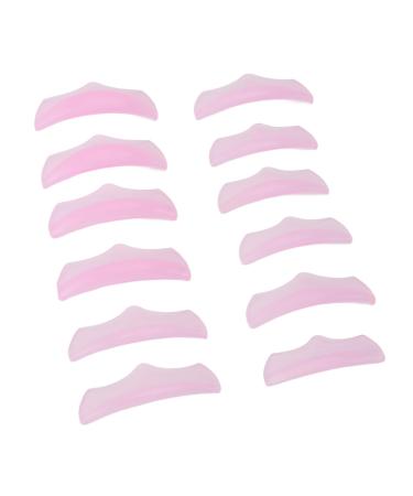 6 Pairs Perm Eyelash Curler Soft Silicone Pads for Beauty Salon Easy to Use Multiple Sizes (Roseate)