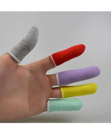 GSHLLO 50 PCS Cotton Finger Cots Gloves for Men Women - Protective Finger Guards - Buy Online on GoSupps.com