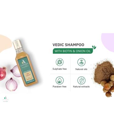 Vedic Shampoo with Biotin & Onion Oil - Nourish & Strengthen Hair | International Shipping - Buy Online on GoSupps.com