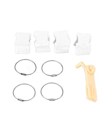 120 pieces of plastic tooth-floss-coil thread cards with dental floss winders and 4 pieces of dental covers for craft-diy embroidery sewing storage storage