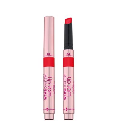 DEBORAH Deborah Milano Lip Jam Melting Balm Coloured and Shiny Lip Balm Makes Lips Soft and Sanded 04 Strawberry Red