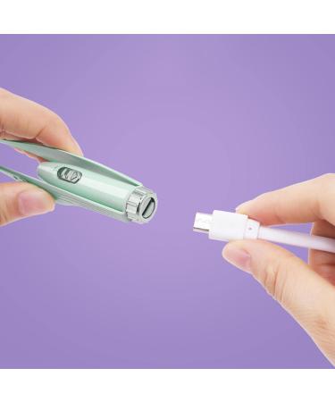 Earwax Remover Tool Ear Wax Picker Rechargeable Cleaning Spoon with Light - Visible Earwax Removal Curette for Home Spa Salon Children Adults Fulenyi Matcha Green - Buy Online on GoSupps.com
