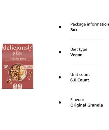 Deliciously Ella - Granola & Muesli Gluten-Free Vegan Friendly Healthy Breakfast (6 boxes) (Original Granola) - Buy Online on GoSupps.com