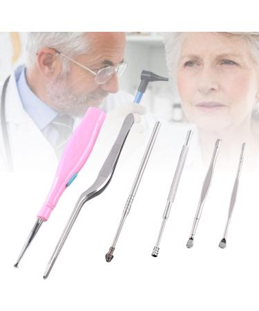 6pcs Glowing Earwax Removal Tool Set with Flashlight for Adults - Earpick Ear Cleaner Curette Kit - Buy Online on GoSupps.com