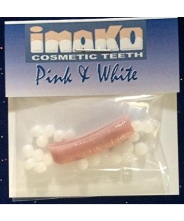 Imako Cosmetic Teeth Extras (Pink and White Fitting Material)- 2 Pack 2 Count (Pack of 1) Pink and White Extras