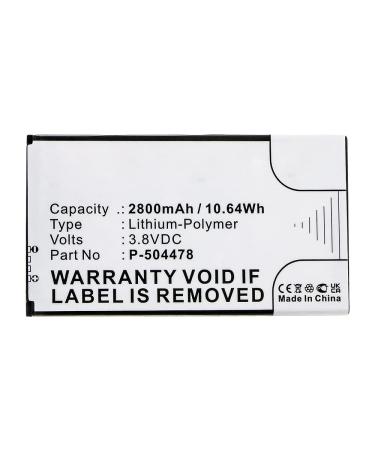 Synergy Digital Alarm System Battery Compatible with ADT P-504478 Alarm System Battery (Li-Pol 3.8V 2800mAh)