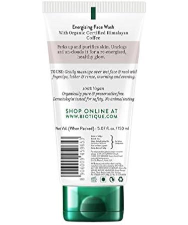 Buy Bio.tique Coffee Energizing Face Wash 150ml - Purifies Skin & Unclogs Pores | International Shipping Available - Buy Online on GoSupps.com