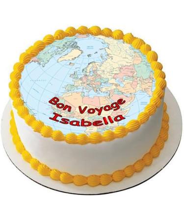 GLOBE WORLD EARTH MAP 7.5 PREMIUM Edible ICING Cake Topper DECORATION D3 - Buy Online on GoSupps.com