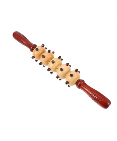 Cabilock hand massage devices 1 piece of scooter five-wheel handheld full-body foot massage devices acupressure foot roller wooden leg roller muscle roller stick full-body yoga relaxation staff