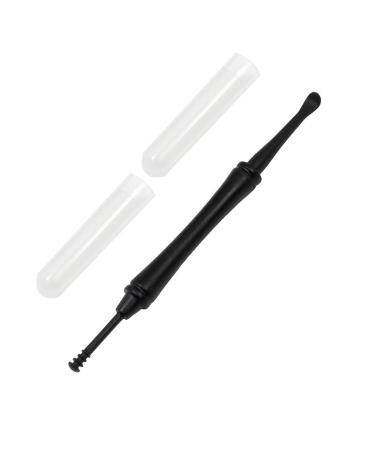 Qtqgoitem Black Handle Dual Head Spiral Flat Tip Earpick Remover (Model: c7a 4ce e0b b62 7d1)
