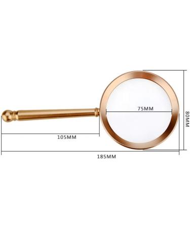 Glass 20 Times High-Definition Glass Old Reading Newspaper Student Children Old Men Gold Aluminum Hand-held Glass 185 Times 105 Times 75/90Mm Made in China - Buy Online on GoSupps.com