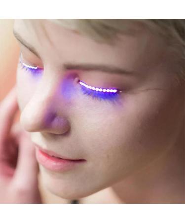 LED Luminous Eyelash Lamp - 6 Flashing Night Lights for False Eyelashes - Purple Halloween Dual Use - Buy Online on GoSupps.com