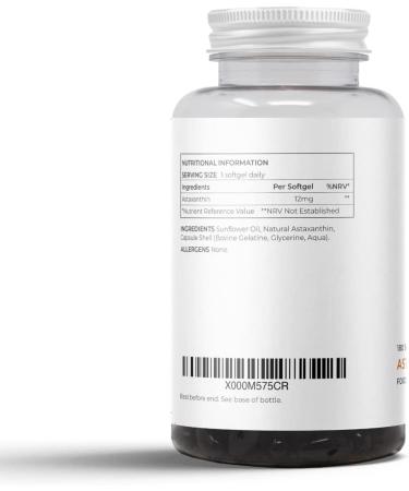 Cheeky Nutrition Astaxanthin 12mg 180 Softgels - Powerful Antioxidant for Immune, Skin, Cardio, Brain & Eye Health - Buy Online on GoSupps.com