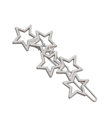 Set of 2 Silver Star Hair Clips - Stylish Hair Accessories for Women | Perfect Hairpins & Clamps - Buy Online on GoSupps.com