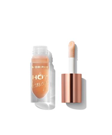 Morphe Hot Honeys Volumizing Lip Oil Plumper - Hydrating Lip Gloss for Women with Manuka Honey + Chili Extract - Makeup for Tingling Volume & Glossy Sheer Tint - Royal Sting (0.15 fl oz)