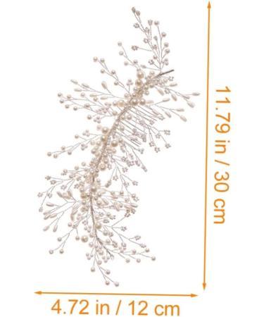 FRCOLOR braided pearl hair comb bride hair comb Pearl Wedding headwear wedding hair Crystal Hair Accessories Bridal Side Comb Pearl Crystal styling comb abs the side white bridesmaid clip - Buy Online on GoSupps.com