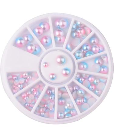 4 Pack Pearl Nail Art Decoration White Pearl Cream Pearl Pearlescent Iridescent Mermaid Unicorn Beads Pearls Charms 3D Flat Back Gemstones - Buy Online on GoSupps.com