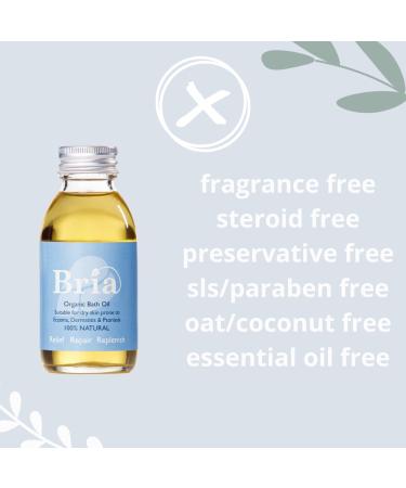 Bria Huile de bain apaisante et hydratante 100 % naturelle pour peaux sujettes l'ecz ma et s ches convient aux adultes enfants et b b s - Sans parfum (100 ml) - Buy Online on GoSupps.com
