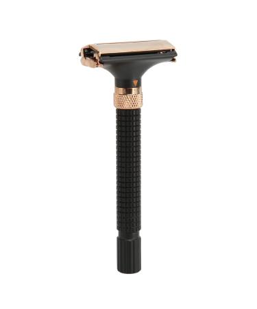 Razor Blade Holder Manual Shaving Handle Reusable Double Sided Black for Women for Hair Salon
