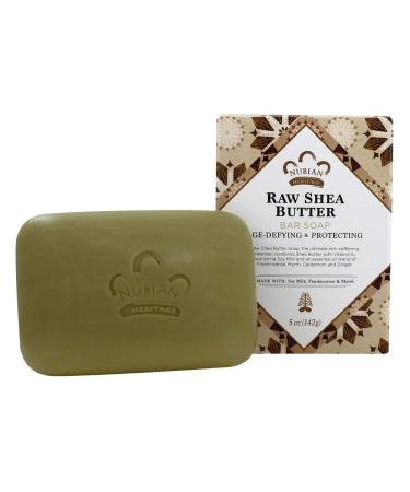 Nubian Heritage Raw Shea Butter Bar Soap - 5 oz | Moisturizing & Natural Skincare - Buy Online on GoSupps.com