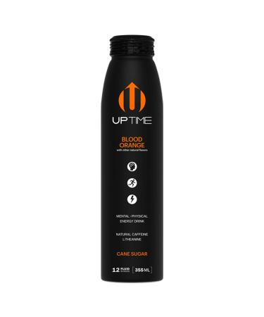 UPTIME Blood Orange Energy Drink - 12 Pack, 12oz Bottles, Natural Caffeine, Sparkling, Premium Quality - Buy Online on GoSupps.com