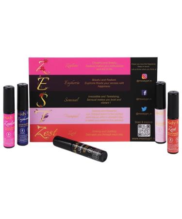 Moody Girl Luxury Pocket Liquid Perfume Gift Set For Women Pack Of 5 (3Ml Each) 15Ml Combination Of Musky Fruity Floral Amber & Tangerine Fragrances 24Hr Long Lasting - Buy Online on GoSupps.com