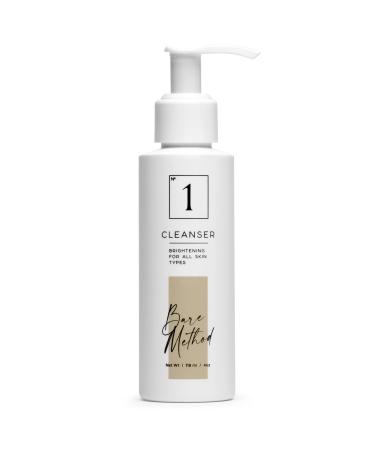 Bare Method - 01 Cleanser - Face Wash - Natural Skin Care - Cleanse & Remove Makeup - Soothes Complexion & Fights Acne - Includes Antioxidants  Glycolic Acid  Vitamins  Minerals  & Plant Oil