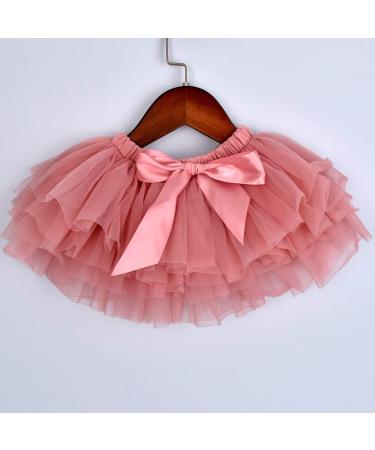 PythJooh Baby Girl Tutu Bloomers Set | Ruffle Pettiskirt & Headband | Nappy Cover | Photo Props | 0-6 Months | Dusty Rose - Buy Online on GoSupps.com