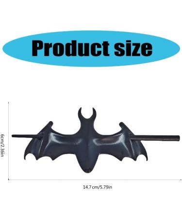 Fashionable Black Bat Hair Clip Sturdy and Stylish Fits Any Occasions for Trendy Women's Ladies Casual Wear Hairstyles - Buy Online on GoSupps.com