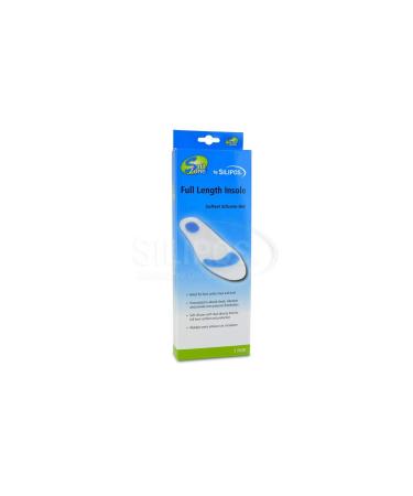 Silipos SoftZone 4013 Small Full Length Foot Insole - Latex-Free Hypoallergenic Silicone Cushion - Buy Online on GoSupps.com