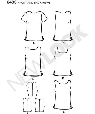 New Look Sewing Pattern 6483 Misses Tops Size A (6-16) - DIY Fashion - Buy Online on GoSupps.com