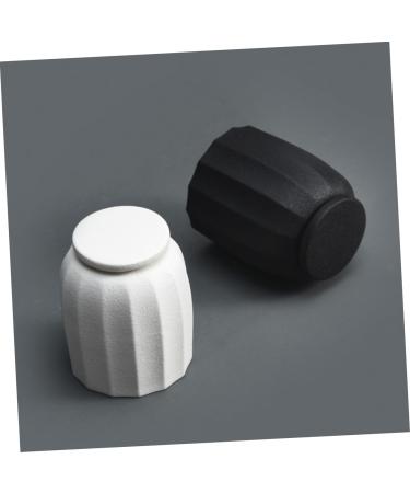 HOMSFOU Sealed Jar Tea Ceramic Jar Coffee Jar Black Pottery Travel White Teapot White 1PCS - Buy Online on GoSupps.com