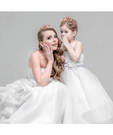 Rose Gold Crystal Tiara for Women - Wedding, Prom, Birthday Party Headband - Buy Online on GoSupps.com